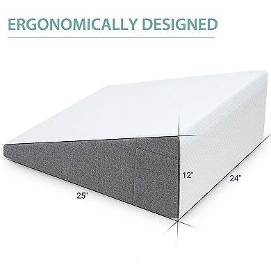 Wedge Pillow with Memory Foam Top for Sleeping, Reading And Rest