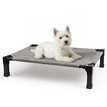 Elevated Cooling Dog Bed,Steel-Framed and Non-Slip Feet, Raised Dog Bed with Waterproof Teslin Mesh