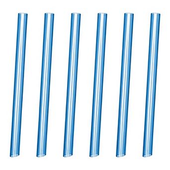 6 pc Plastic Solid Color Straws, Long Drinking Straws for 40 oz Tumbler, Dishwasher Safe Straws