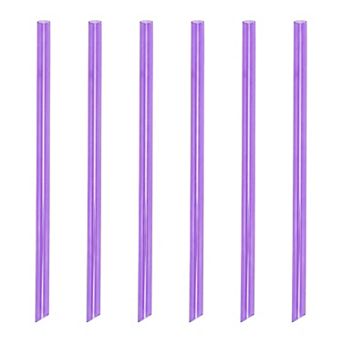 6 pc Plastic Solid Color Straws, Long Drinking Straws for 40 oz Tumbler, Dishwasher Safe Straws