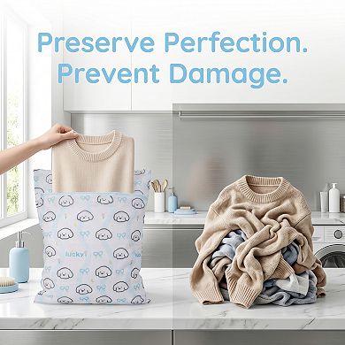 2 Pcs Mesh Laundry Bags, Durable Zipper Closure Laundry Bag for Delicates