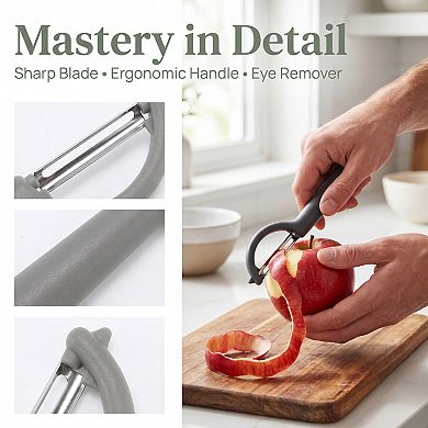 Plastic Apple Peeler, Durable Potato Peeler with Ergonomic Handle for Kitchen