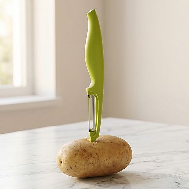 Plastic Vegetable Peeler with Comfortable Ergonomic Handle - Durable Tool for Kitchen Use