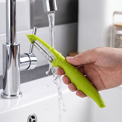 Plastic Vegetable Peeler with Comfortable Ergonomic Handle - Durable Tool for Kitchen Use