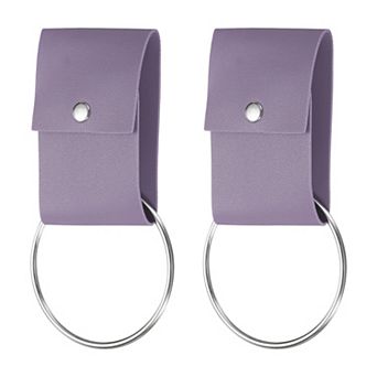 2 pc Towel Ring Holder with Loop, Kitchen Bathroom Dish Towels Holder Leather Oven Door Hanger