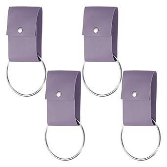 4 pc Towel Ring Holder with Loop, Kitchen Bathroom Dish Towels Holder Leather Oven Door Hanger