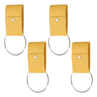 4 pc Towel Ring Holder with Loop, Kitchen Bathroom Dish Towels Holder Leather Oven Door Hanger