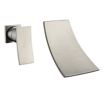SUMERAIN Wall Mount Lefthand Waterfall Tub Faucet Set, Bathtub Filler Single Handle, High Flow Rate