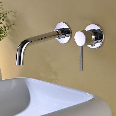 SUMERAIN Wall Mounted Vessel Bathroom Sink Faucet, Single Handle with Brass Rough-in Valve