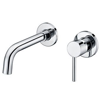 SUMERAIN Wall Mounted Vessel Bathroom Sink Faucet, Single Handle with Brass Rough-in Valve