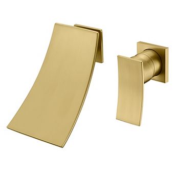 SUMERAIN Wall Mount Bathroom Waterfall Tub Faucet Set, Bathtub Filler Single Handle, High Flow Rate