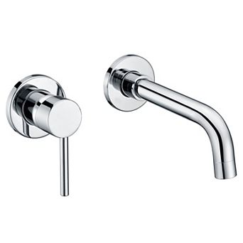SUMERAIN Lefthand Wall Mounted Vessel Bathroom Sink Faucet, Single Handle with Brass Rough-in Valve