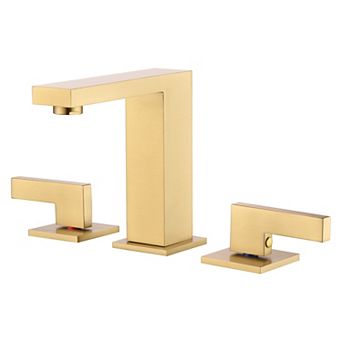 SUMERAIN Widespread Bathroom Sink Faucet, Lead-Free 2 Handle Lavatory Faucet SUS 304 Stainless Steel
