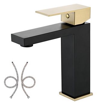 SUMERAIN Single Hole Bathroom Sink Faucet, Lead-Free 1 Handle Vanity Faucet SUS 304 Stainless Steel