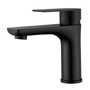 SUMERAIN Single Hole Bathroom Sink Faucet, Modern 304 Stainless Steel Lead-Free Vanity Sink Faucet