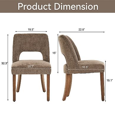 Upholstered Back Side Dining Chair (Set of 2)