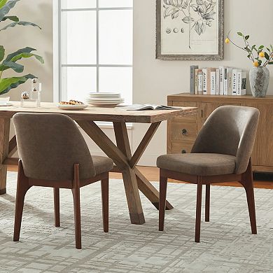 Faux Leather Dining Chairs（Set of 2）