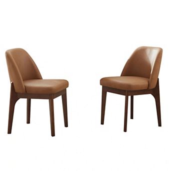 Faux Leather Dining Chairs（Set of 2）