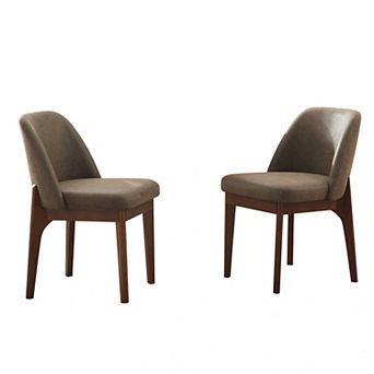 Faux Leather Dining Chairs（Set of 2）
