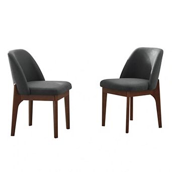 Faux Leather Dining Chairs（Set of 2）