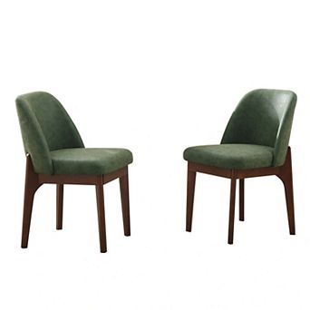 Faux Leather Dining Chairs（Set of 2）