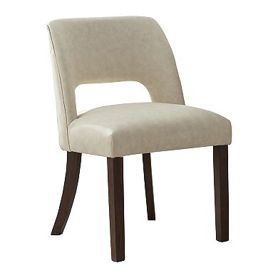 Faux Leather Upholstered Back Side Dining Chair (Set of 2)
