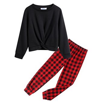 Arshiner Girl Two Piece Pullover Sweatshirt And Sweatpants Pant Set Fall Clothes Outfit