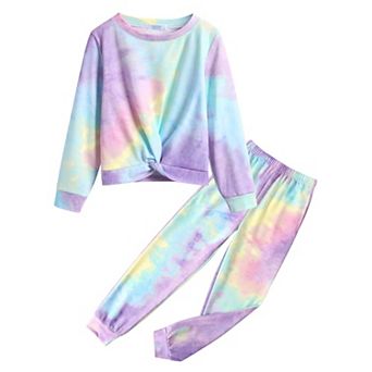 Arshiner Girl Two Piece Pullover Sweatshirt And Sweatpants Pant Set Fall Clothes Outfit