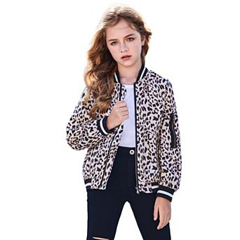 Arshiner Boys Girls Bomber Jacket Full Zip Fall Casual Outerwear Coat