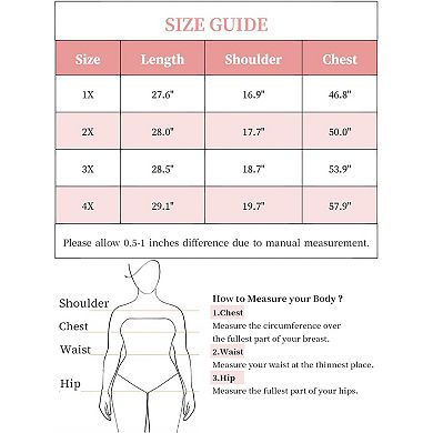 Women's Plus Size Two-Pack Casual Summer Blouses, Crew Neck & Notch V-Neck Short Sleeve Tops