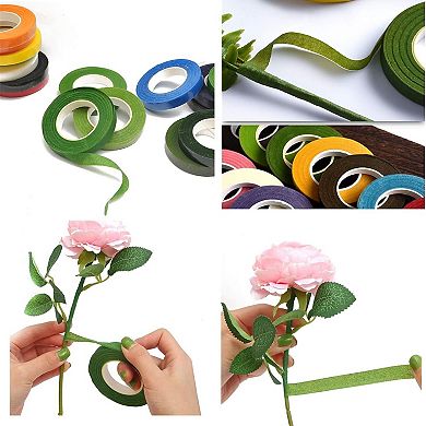 Floral Tape 4 Rolls 1/2 Inch x 30 Yards Florist Wrap