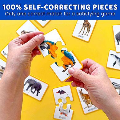 QUOKKA Jigsaw Toddler Puzzles Ages 2-4 100% Self-Correcting 16 Realistic Matching