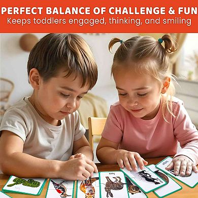 QUOKKA Jigsaw Toddler Puzzles Ages 2-4 100% Self-Correcting 16 Realistic Matching