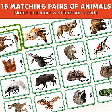 QUOKKA Jigsaw Toddler Puzzles Ages 2-4 100% Self-Correcting 16 Realistic Matching