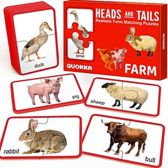 QUOKKA Jigsaw Toddler Puzzles Ages 2-4 100% Self-Correcting 16 Realistic Matching