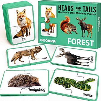 QUOKKA Jigsaw Toddler Puzzles Ages 2-4 100% Self-Correcting 16 Realistic Matching