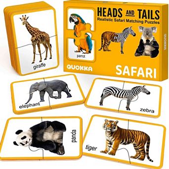 QUOKKA Jigsaw Toddler Puzzles Ages 2-4 100% Self-Correcting 16 Realistic Matching