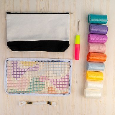 John Bead Textured Cosmetic Bag Latch Hook DIY Kit