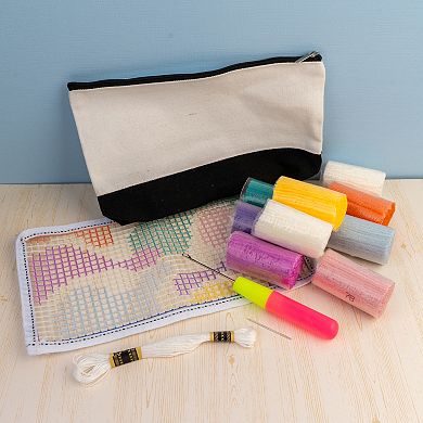 John Bead Textured Cosmetic Bag Latch Hook DIY Kit