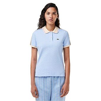 Lacoste Womens/Ladies Jacquard Slim Short-Sleeved Polo Shirt