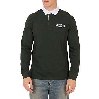 Brave Soul Mens Embroidered Rugby Shirt
