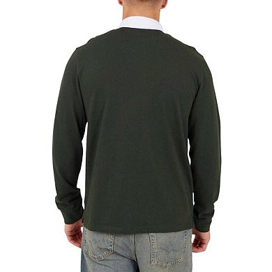 Brave Soul Mens Embroidered Rugby Shirt