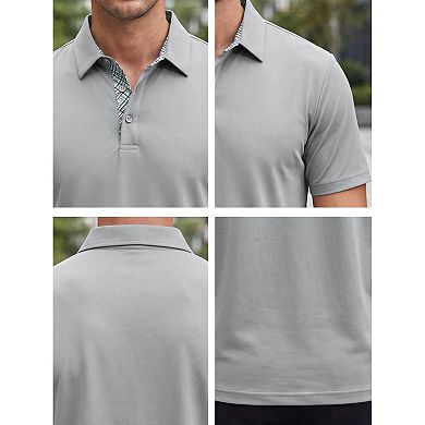 Men's Polo Shirt Short Sleeve Performance Athletic Breathable Golf Shirts