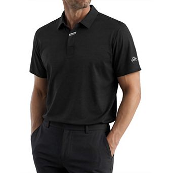 Men's Jacquard Polo Shirt Short Sleeve Lightweight Casual Golf Polo Shirts