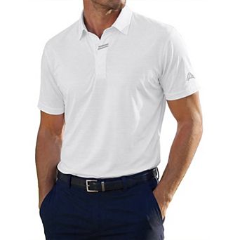 Men's Jacquard Polo Shirt Short Sleeve Lightweight Casual Golf Polo Shirts