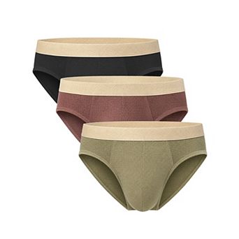 Men's Classic Stretch Soft Color Block Underwear 3-Pack Briefs
