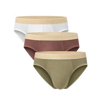 Men's Classic Stretch Soft Color Block Underwear 3-Pack Briefs
