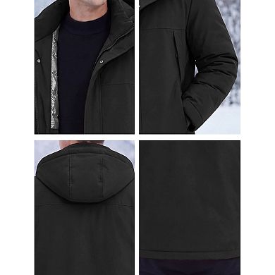 Men's Winter Full-Zip Hooded Thicken Quilted Jacket Coat