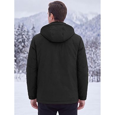 Men's Winter Full-Zip Hooded Thicken Quilted Jacket Coat