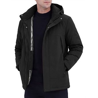 Men's Winter Full-Zip Hooded Thicken Quilted Jacket Coat